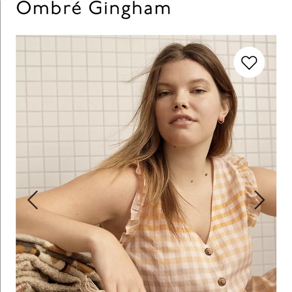 Madewell Ruffle Button Front Tank - Picture 3 of 5